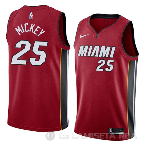 Camiseta Jordan Mickey #25 Miami Heat Statement 2018 Rojo - Haga un click en la imagen para cerrar